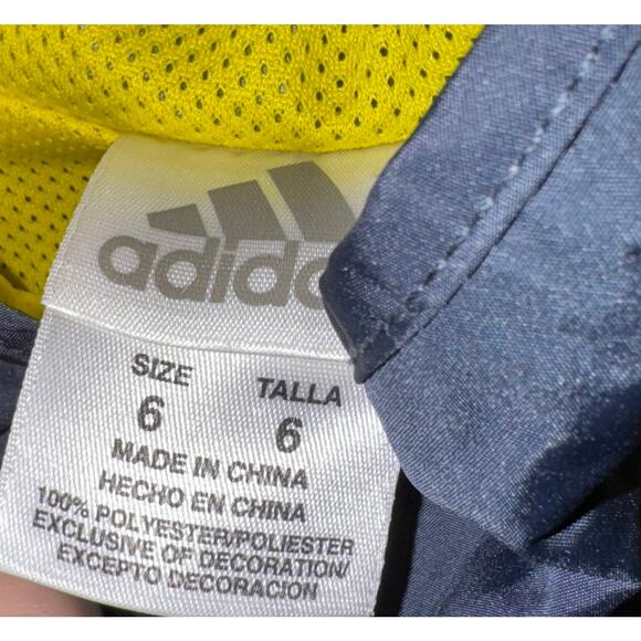 Adidas Boys Full Zip Windbreaker Jacket Size 6 Blue Yellow Track Colorblock - Picture 5 of 6